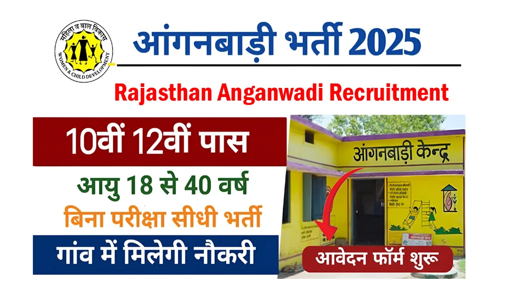Rajasthan Anganwadi Bharti 2025: आंगनबाड़ी में कार्यकर्ता, सहायिका और साथिन की भर्ती शुरू!